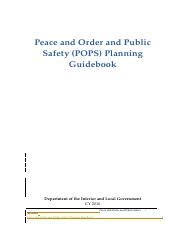 pops dilg|Peace and order and public safety (POPS) : planning guidebook.